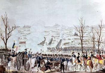 Battle of Austerlitz, 2nd December 1805 (colour engraving) | Obraz na stenu