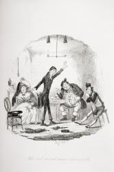 The red-nosed man discourseth, illustration from `The Pickwick Papers' by Charles Dickens (1812-70) published 1837 (litho) | Obraz na stenu