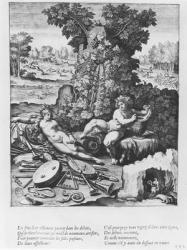'Les Isles', plate from 'Les Images ou Tableaux de Platte Peinture des Deux Philostrates Sophistes Grecs', by Blaise de Vigenère, 1615 (engraving) | Obraz na stenu