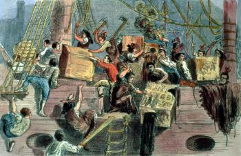 Boston Tea Party, 16th December 1773 (engraving) | Obraz na stenu