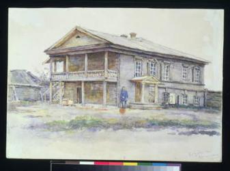 Surikov's House at Krasnoyarsk, 1890-91 (w/c on paper) | Obraz na stenu