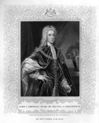 Portrait of John Campbell, Duke of Argyll and Greenwich (engraving) (b/e photo) | Obraz na stenu