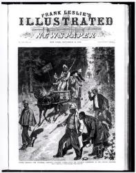 North Carolina, the Political Campaign: Colored Voters from the Interior Journeying to the Polling Stations, from 'Frank Leslie's Illustrated Newspaper', November 13th 1880 (engraving) (b&w photo) | Obraz na stenu