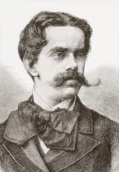Umberto I or Humbert I, 1844 - 1900. King of Italy. This picture from 1868 when still Prince. From L'Univers Illustre published in Paris in 1868. | Obraz na stenu