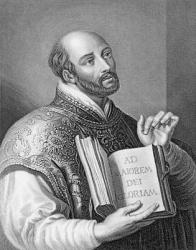 Ignatius Loyola, engraved by William Holl the younger, c.1830 (engraving) | Obraz na stenu