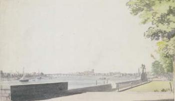 View from Somerset House Garden, looking towards Westminster Bridge, 1756 (w/c on paper) | Obraz na stenu