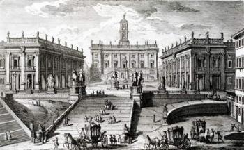Piazza del Campidoglio (engraving) | Obraz na stenu