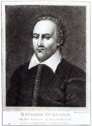 Portrait of Richard Burbadge (1573-1619) (engraving) (b/w photo) | Obraz na stenu