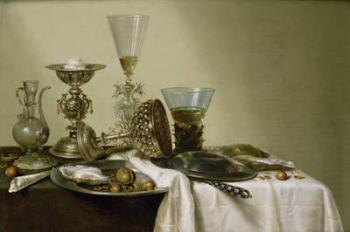 Still Life with Oysters and Nuts, 1637 (oil on panel) | Obraz na stenu