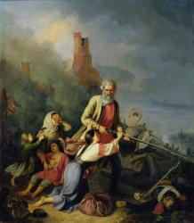 The Russians in 1812, 1855 (oil on canvas) | Obraz na stenu