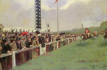 The Course at Longchamps, 1886 (oil on canvas) | Obraz na stenu