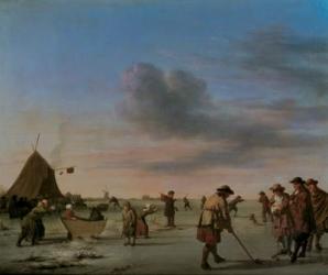 Golfers on the Ice near Haarlem, 1668 (panel) | Obraz na stenu