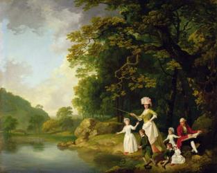 George and Mary Browne with their Five Elder Children, c.1773/4 (oil on canvas) | Obraz na stenu