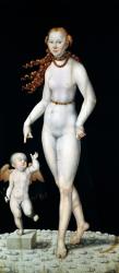 Venus and Cupid (oil on panel) | Obraz na stenu