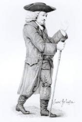 Dr Samuel Johnson (1709-84) (engraving) (b/w photo) (also see 344380) | Obraz na stenu