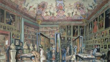 The Genealogy Room of the Ambraser Gallery in the Lower Belvedere, 1888 (w/c) | Obraz na stenu