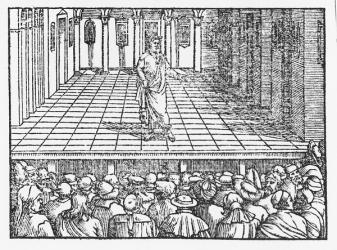 Terence stage, c.1563 (woodcut) | Obraz na stenu