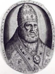 Portrait of Pope Pius IV, 1559 (engraving) (b/w photo) | Obraz na stenu