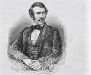 David Livingstone (1813-1873) engraved by S. Pannemaker (engraving) | Obraz na stenu