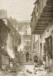 Alley in Chinatown, San Francisco, California, from 'American Pictures', published by The Religious Tract Society, 1876 (engraving) | Obraz na stenu