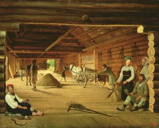 The Threshing Floor, 1821 (oil on canvas) | Obraz na stenu