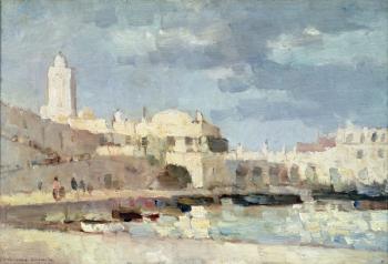 The Harbour at Algiers, 1876 (oil on canvas) | Obraz na stenu