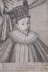 Sigismund Vasa III (1566-1632) King of Poland, 1596 (engraving) | Obraz na stenu
