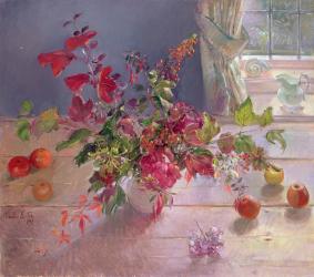 Honeysuckle and Berries, 1993 (oil on canvas) | Obraz na stenu