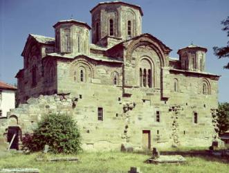 South-west view of the Church of Sveti Djordje, built 1313 (photo) | Obraz na stenu
