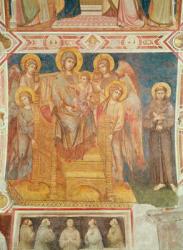 Virgin and Child, Angels and St. Francis of Assisi (fresco) | Obraz na stenu