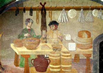 Sausage and Cheese Sellers (fresco) | Obraz na stenu