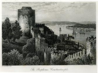 The Bosphorus, Constantinople, engraved by J. Godfrey (engraving) | Obraz na stenu