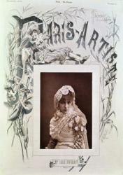 Sarah Bernhardt (1844-1923) in the role of Marion Delorme at the Theatre de la Porte Saint-Martin, illustration for the cover of the journal 'Paris Artiste', no. 71, engraved by Michelet (mixed media) | Obraz na stenu