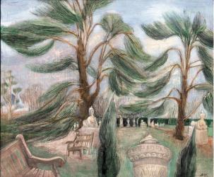 Chiswick House; cedarssphinxes | Obraz na stenu