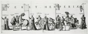 Arms of Castile and Leon at the Funeral Procession of Emperor Charles V, 1559 (engraving) | Obraz na stenu