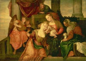 The Mystic Marriage of Saint Catherine, c.1548 (oil on canvas) | Obraz na stenu