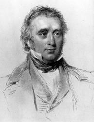 Thomas Babington Macaulay, at the age of 49. engraved by William Holl, c.1850s (engraving) | Obraz na stenu