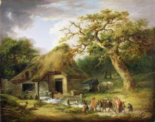 The Old Water Mill, 1790 (oil on canvas) | Obraz na stenu