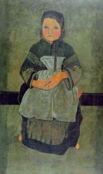 Seated Breton Child, 1895 (oil on canvas) | Obraz na stenu