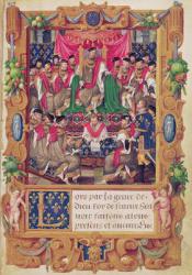 Henri II presides over a chapter meeting of the French chivalric Order of Saint-Michel (vellum) | Obraz na stenu