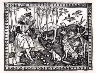 Orpheus Playing to the Animals, 1500 (woodcut) (b/w photo) | Obraz na stenu
