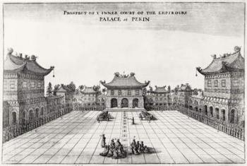 Prospect of the Inner Court of the Emperor's Palace at Pekin, 1669 (engraving) | Obraz na stenu
