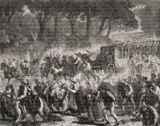 The return of the French royal family to Paris in 1791 (litho) | Obraz na stenu