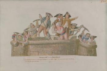 The Demolition of the Bastille, July 1789 (gouache on cardboard) | Obraz na stenu