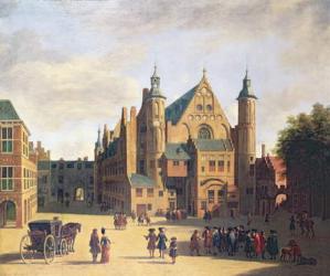 A Town Square in Haarlem | Obraz na stenu