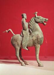 Man on horseback, from Wu-wei, Kansu, Eastern Han Dynasty (bronze) | Obraz na stenu