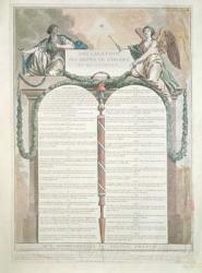 Declaration of the Rights of Man, 10th August, 1793 (coloured engraving) | Obraz na stenu
