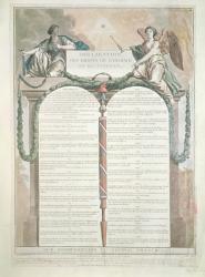 Declaration of the Rights of Man, 10th August, 1793 (coloured engraving) | Obraz na stenu