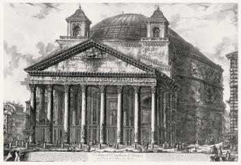 View of the Pantheon, from the 'Views of Rome' series, c.1760 (etching) | Obraz na stenu