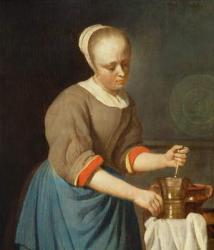 Young girl with a pestle and mortar | Obraz na stenu